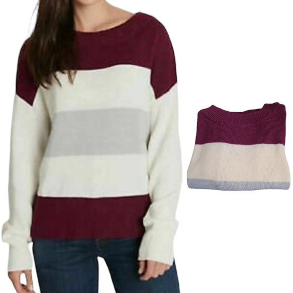 Lucky Brand Color Block Soft Cozy Sweater Size Small - Picture 3 of 7